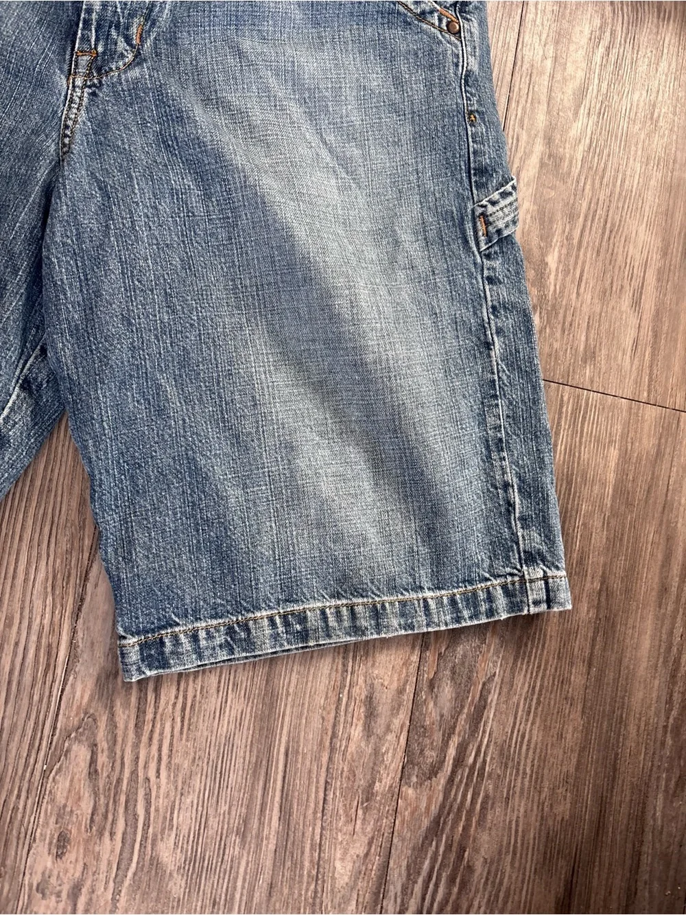 Guess Light Blue Denim Cargo Shorts